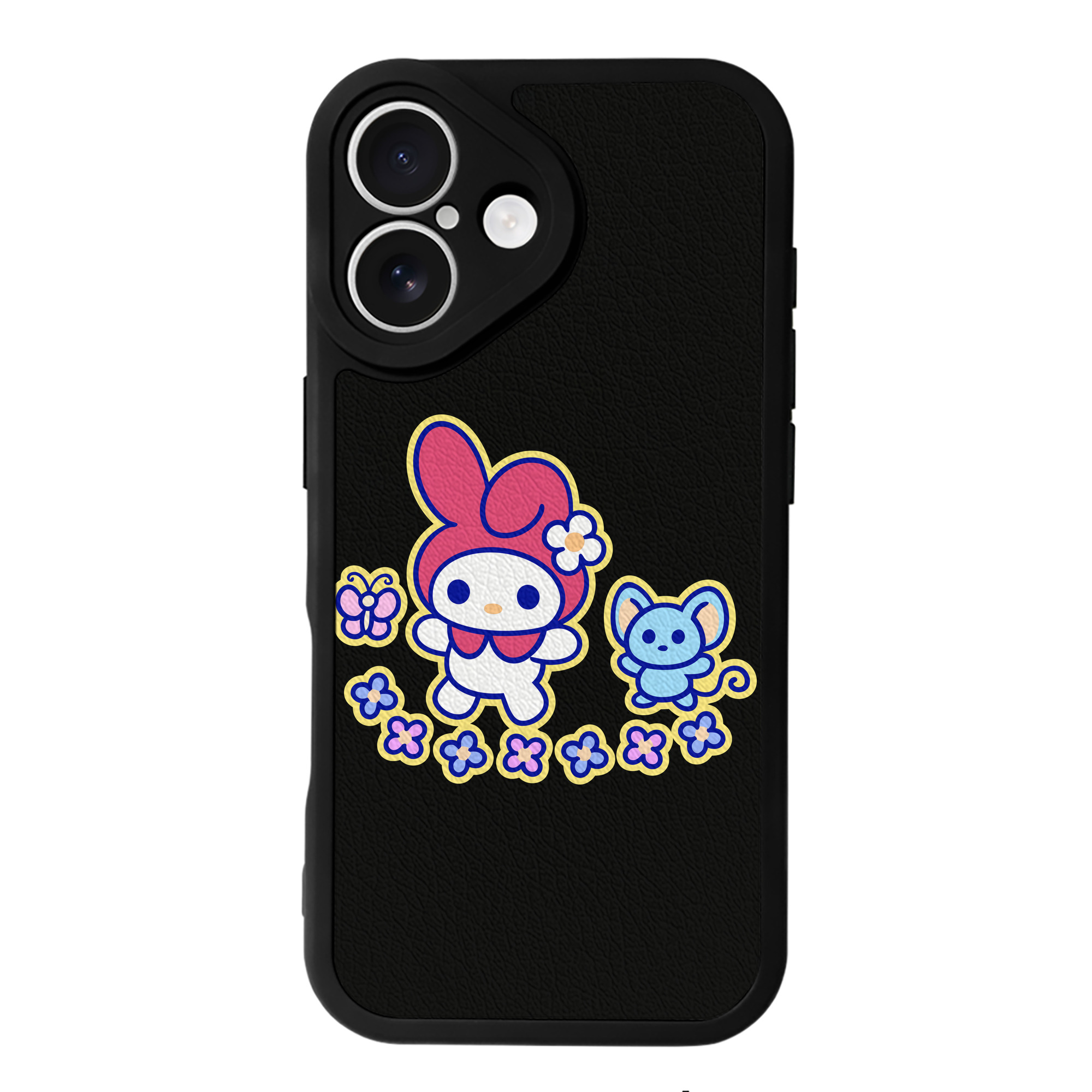 （画像用） Hello Kitty ハローキティ 【iPhone 16シリーズ対応】シリコンスマホケース（レザー調） 材質：シリコン